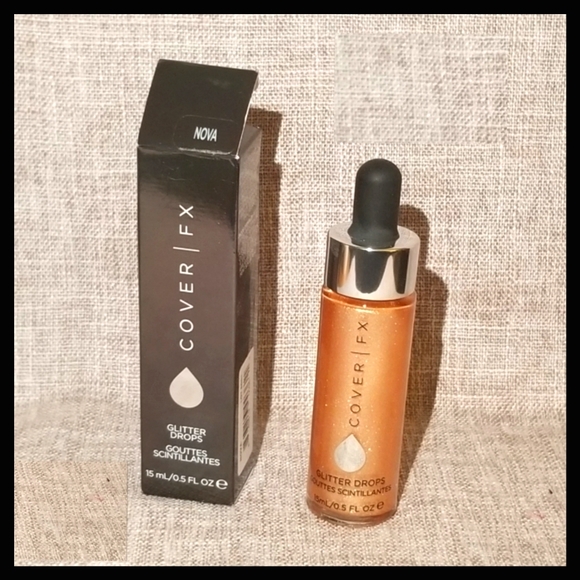 CoverFX Glitter Drops Nova Gold Liquid Highlighter - Picture 1 of 5
